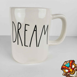 Rae Dunn Oversized Coffee Mug DREAM By Magenta Ivory & Black LNC